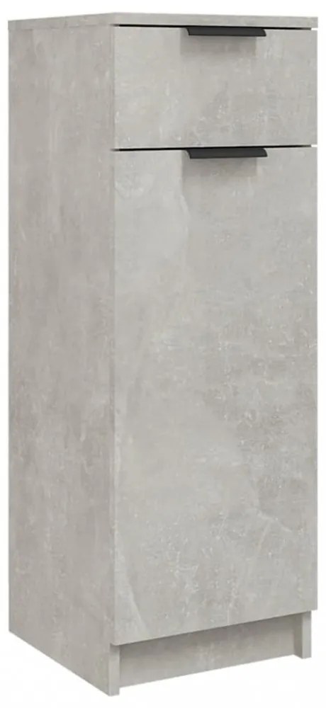 betonszürke szerelt fa fürdőszobaszekrény 32 x 34 x 90 cm
