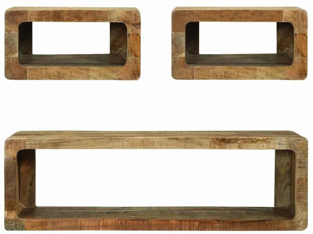 TV szekrény szett 3 pcs Barna 100 x 30 x 32 cm Tömör mangófa
