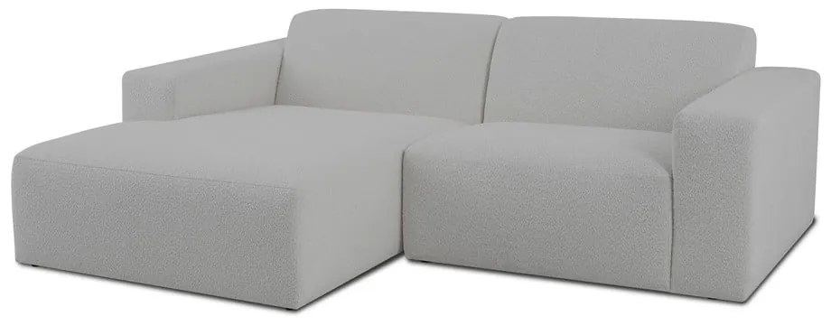 Fehér buklé sarokkanapé (bal oldali) Roxy – Scandic