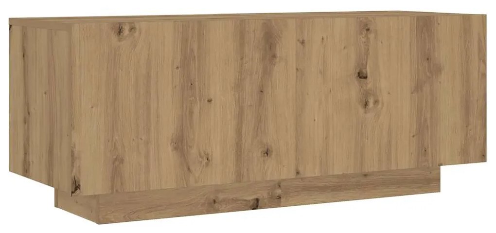 kézműves tölgy szerelt fa TV-szekrény LED-ekkel 300x35x40 cm
