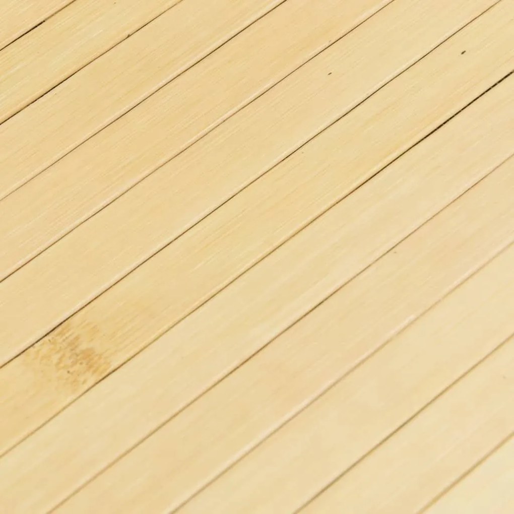 négyszögletű világos természetes bambusz szőnyeg 70 x 200 cm