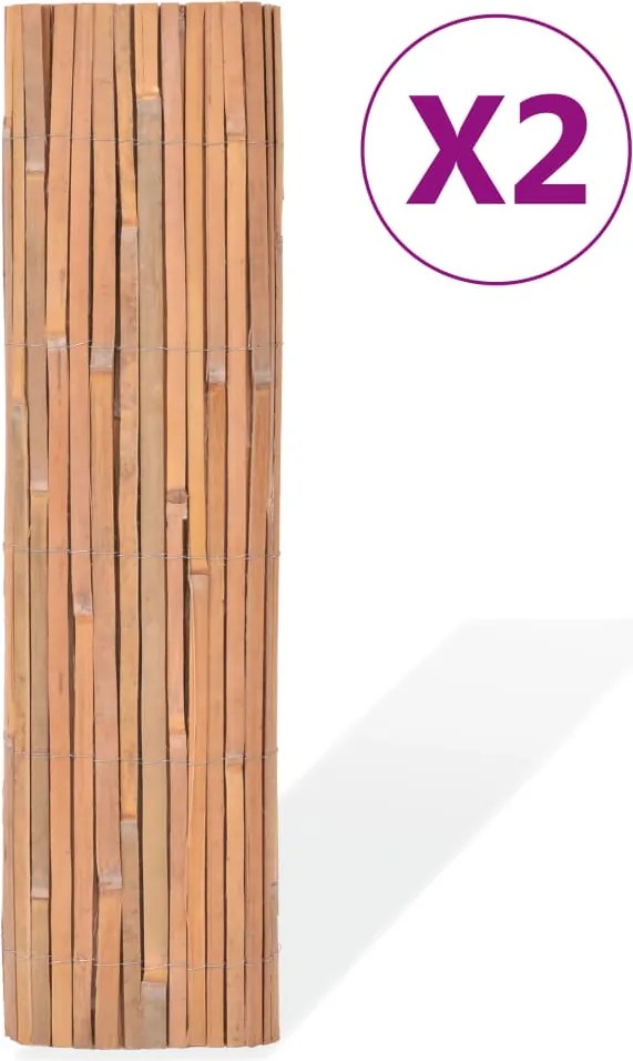 vidaXL 2 db bambuszkerítés 100 x 400 cm