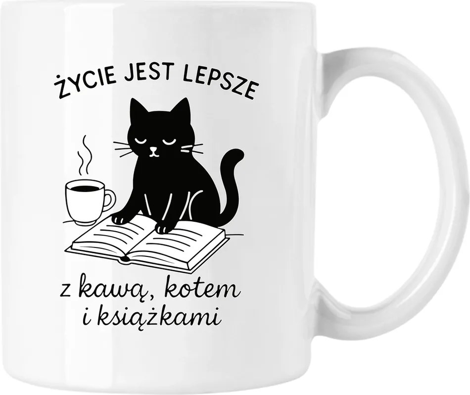 Bögre cica könyv 3 fehér 330ml