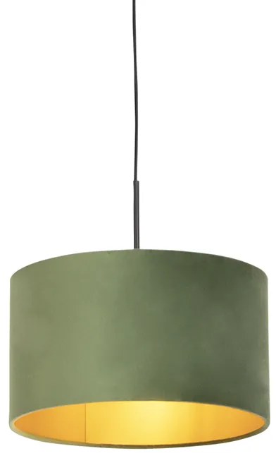 Lógólámpa bársony árnyékolóval zöld arannyal 35 cm - Combi