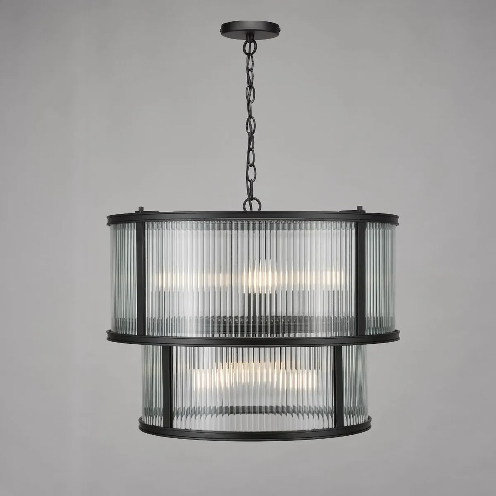 Dar Lighting glamour modern függeszték bianka matt fekete darbia0622