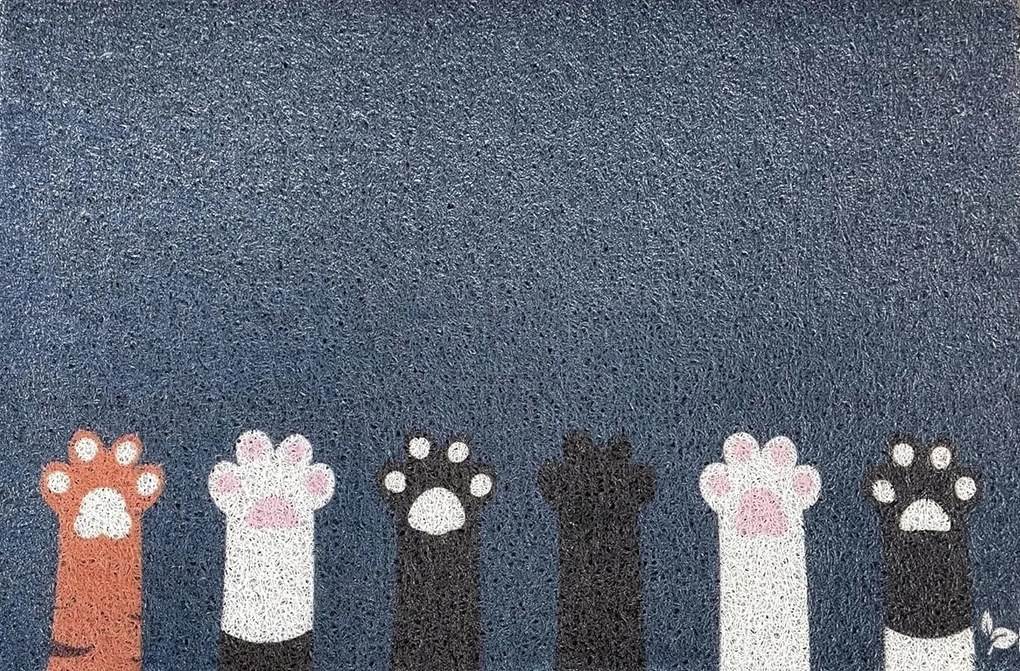 Lábtörlő Bejárati Cipőajtó Alá 60x40cm Csúszásgátló Macska Mancsok