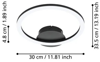 Eglo 900323 - LED Dimmelhető mennyezeti lámpa PARRAPOS-Z LED/15W/230V