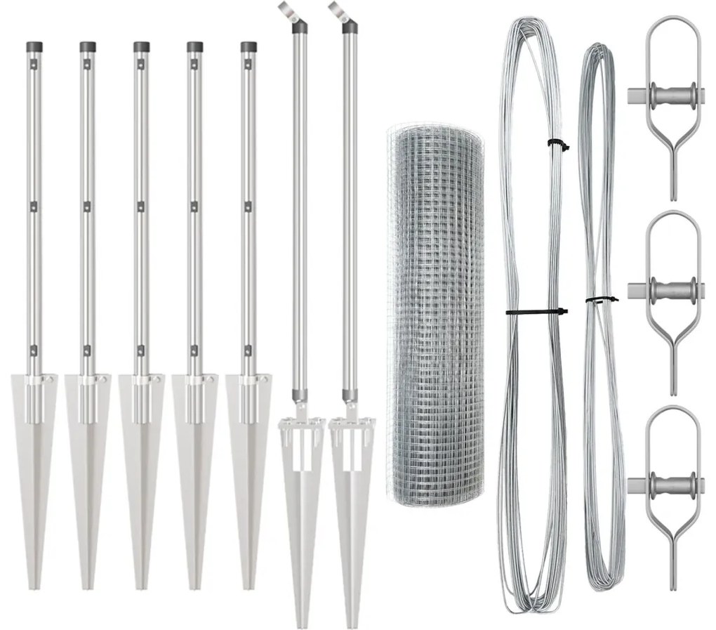 Hegesztett Hálós Kerítés 13 Dübellel 0.8x10 m Galvanizált Acél