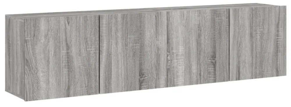2 db szürke sonoma színű fali TV-szekrény 80 x 30 x 41 cm