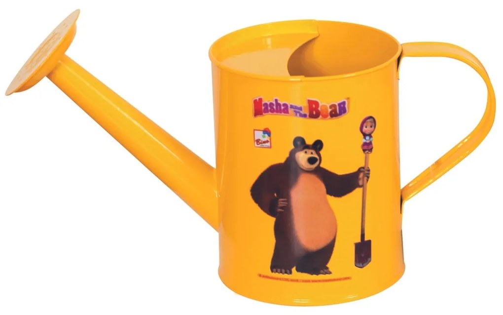 Bino Mása és a medve öntözőkanna, sárga, 25 cm