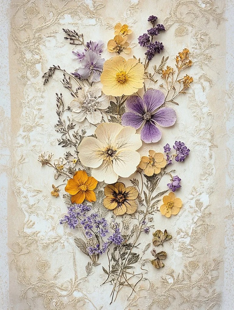 Vászonkép Canvas Dekoráció Szárított Virágok Gyógynövények Herbária 75x100