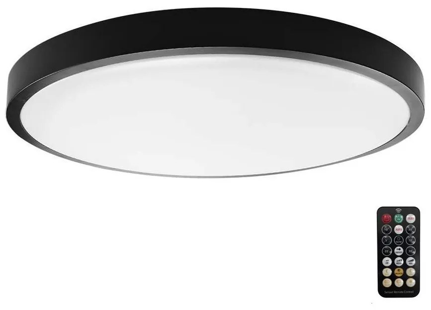 LED Fürdőszobai mennyezeti lámpa érzékelővel LED/18W/230V 4000K IP44 fekete