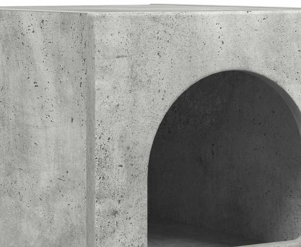 Éjjeli asztal 2 pcs Beton Szürke 29.5 x 35 x 50 cm Faanyag