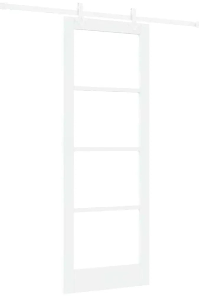 Csúszóajtó Fehér 78 x 211 cm Fa és fém