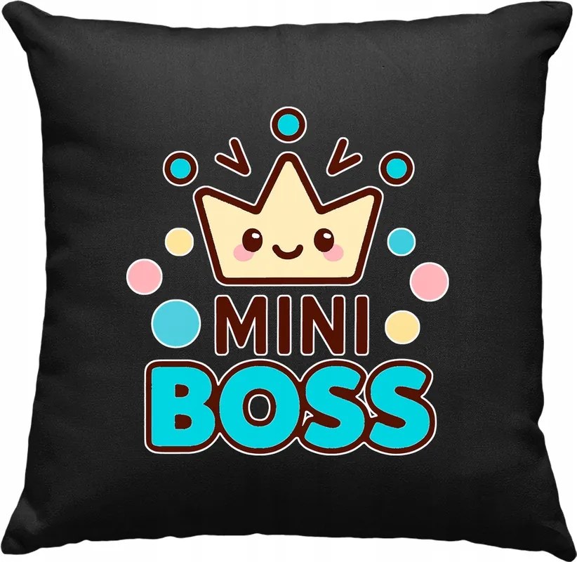 Mini Boss kisfőnök párna, fekete