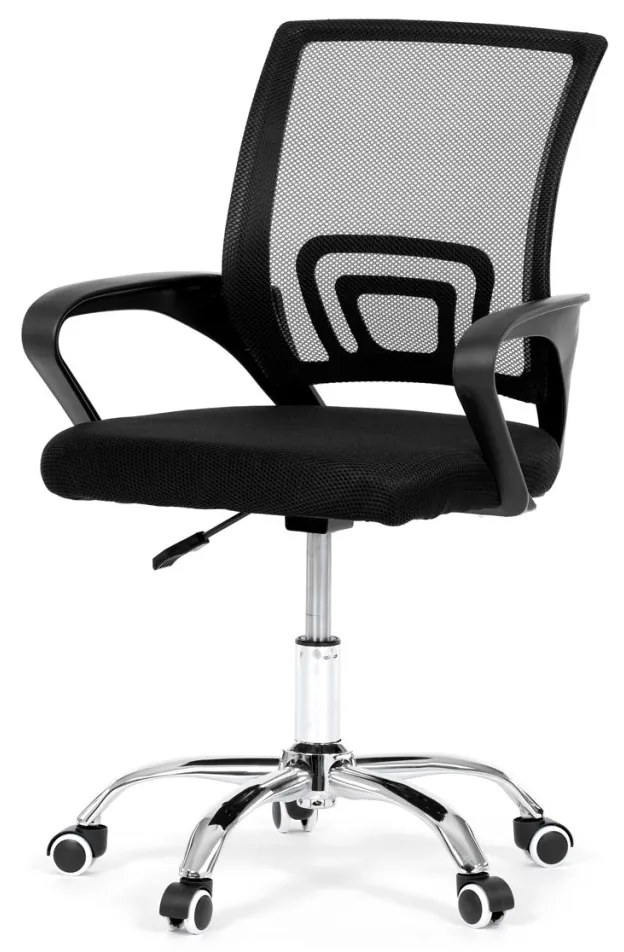 Scaun pivotant de birou / Scaun de studiu în negru. Office103 Junior.
