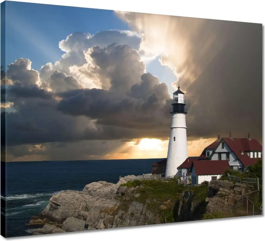 Vászonkép 50x40 Világítótorony Tenger