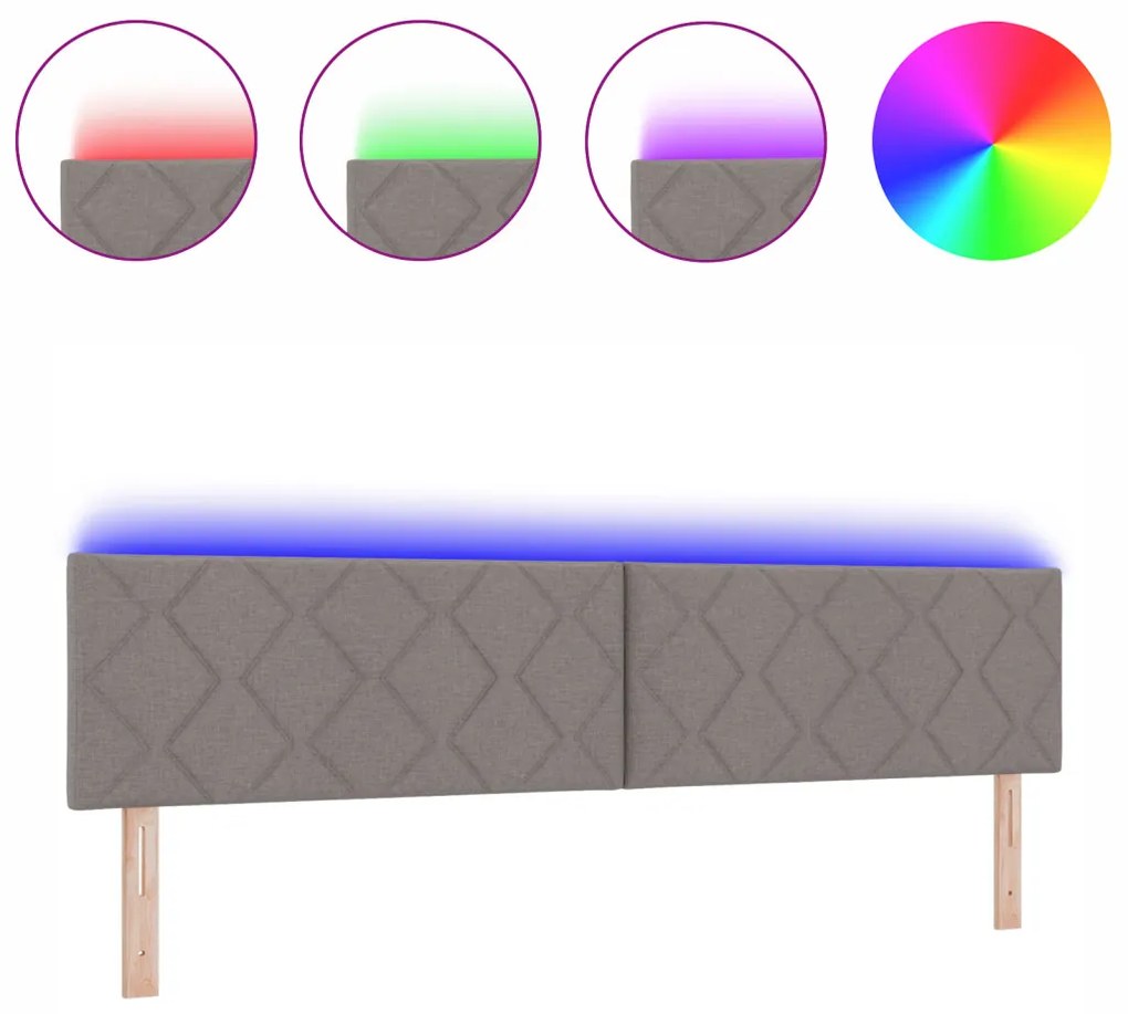 Fejtámla LED -es lámpákkal fejtámlával Tópszínű 200 cm szövet