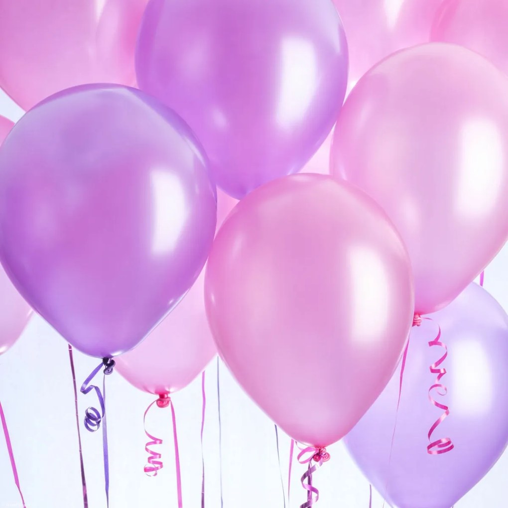 Poszter 30x30cm Rózsaszín lufik, Assaf Frank