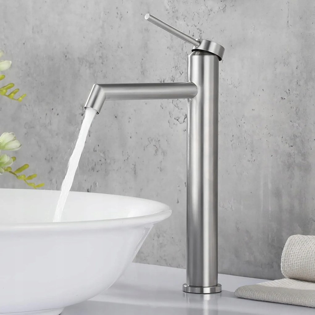 Shanfo álló mosdó csaptelep, ezüst