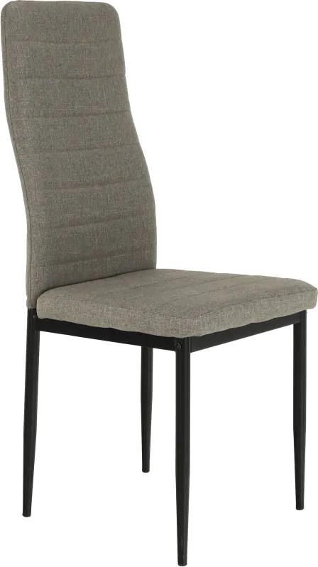 Étkezőszék, barna szövet/fekete fém, COLETA NOVA