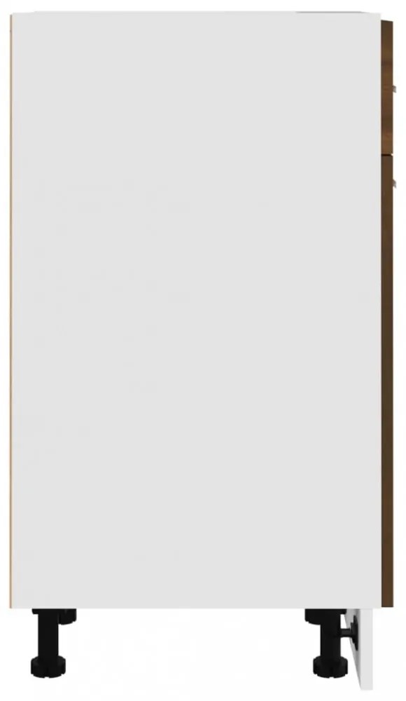 “Lyon” barna tölgy színű szerelt fa fiókos alsószekrény