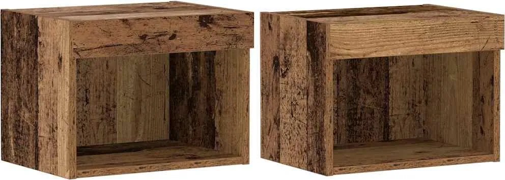 vidaXL TV szekrény garnitúra 2 pcs Öreg fa 40 x 30 x 30 cm Faanyag