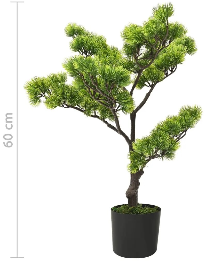 zöld cserepes mű fenyőbonsai 60 cm