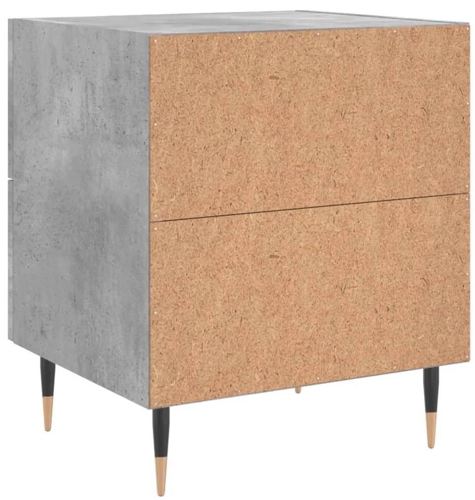 betonszürke szerelt fa éjjeliszekrény 40 x 35 x 47,5 cm