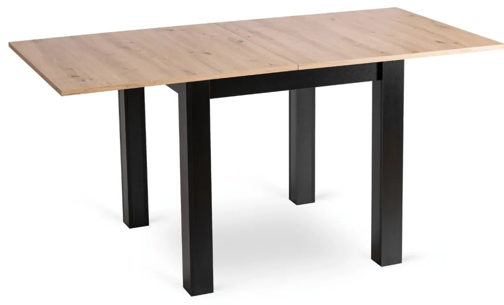 Étkezőszett MAX asztal 80–160 cm craft tölgy/fekete + 4 CHRIS szék fekete