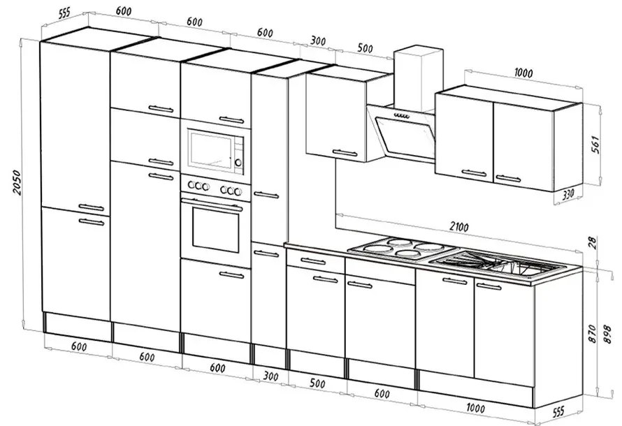 Yorki 420 konyhabútor felülfagyasztós hűtős kivitelben