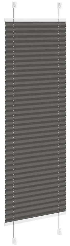 pliszírozott redőny fekete 45x100 cm szövetszélesség 44,4 cm