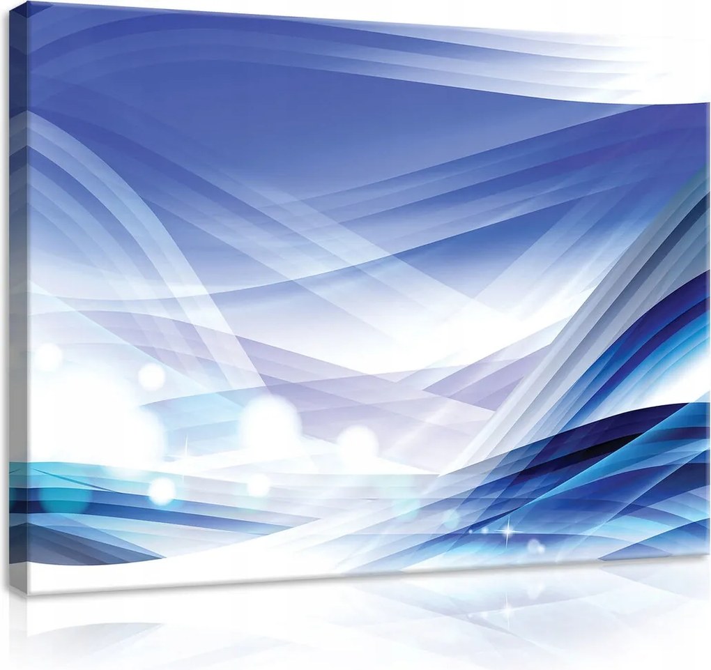 Vászonkép 60x40 Absztrakt kék fehér mozgás dinamika energia tér