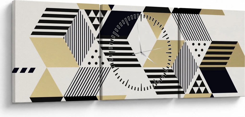 Kép - Geometriai formák N⁰1 (órával) (90x30 cm)