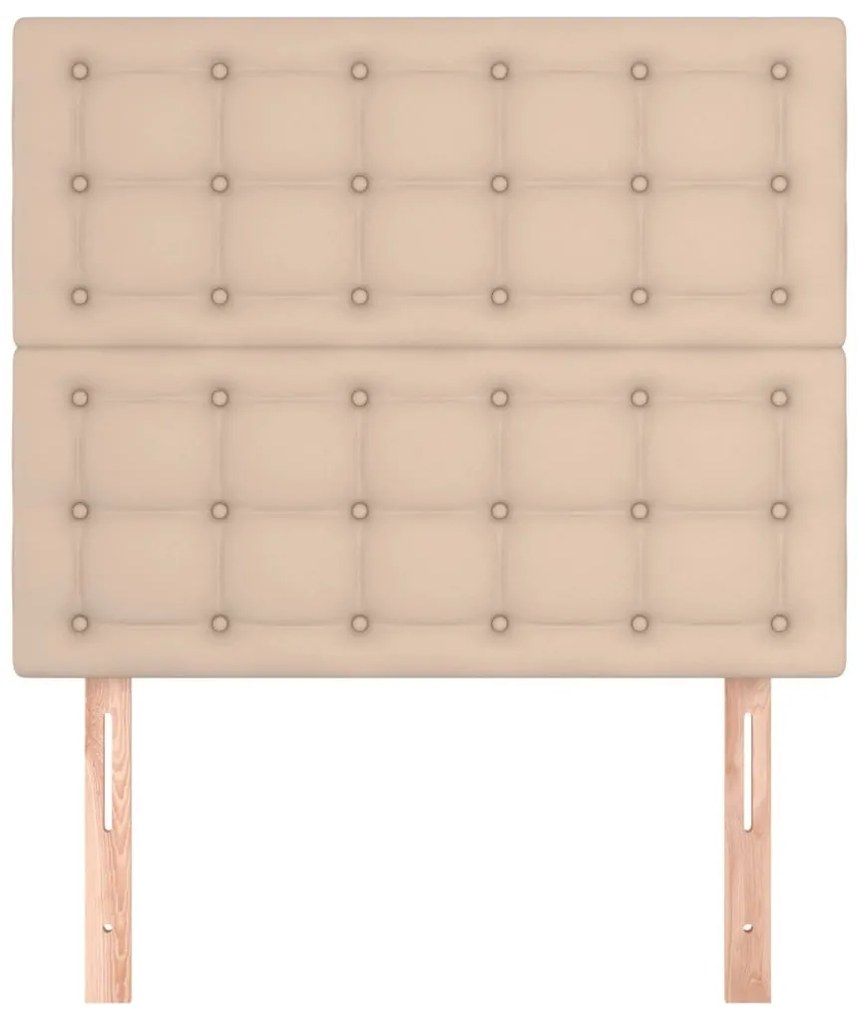 2 db cappuccino színű műbőr fejtámla 80 x 5 x 78/88 cm