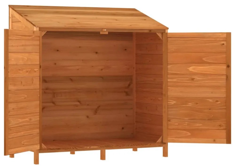 barna tömör fenyőfa kerti fészer 102 x 52 x 112 cm