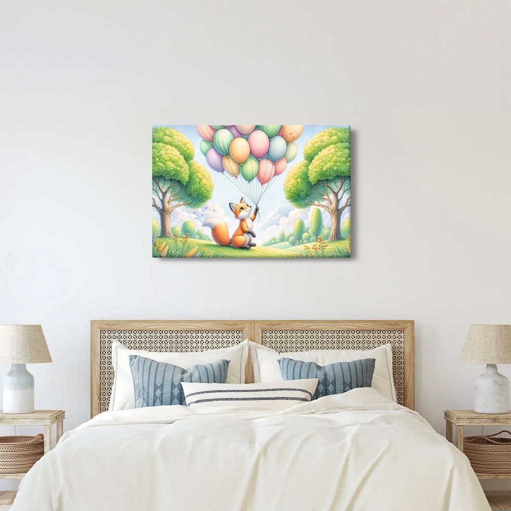Kép – Boldog róka (90x60 cm)
