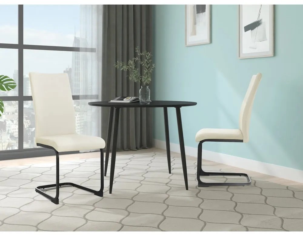 Krémszínű bársony étkezőszék szett 2 db-os Sia – Støraa