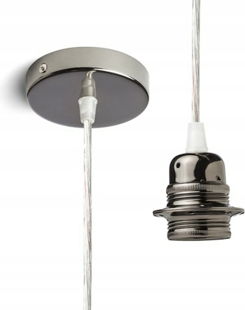 Rendl Elisa függeszték szett, fekete króm, E27, max 28W, 1,5m kábel, R11898