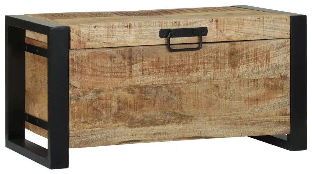 vidaXL Tárolódobozok tárolóval Barna 60 x 30 x 30 cm Tömör mangófa