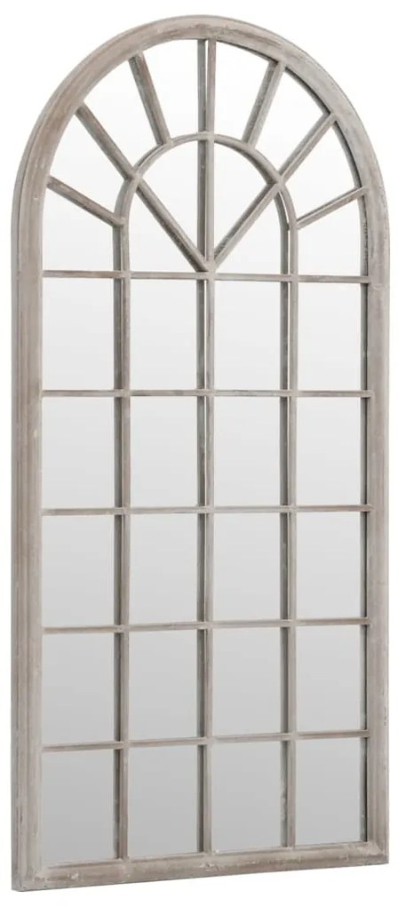 homokszínű vas kerti tükör kültéri használatra 90 x 45 cm