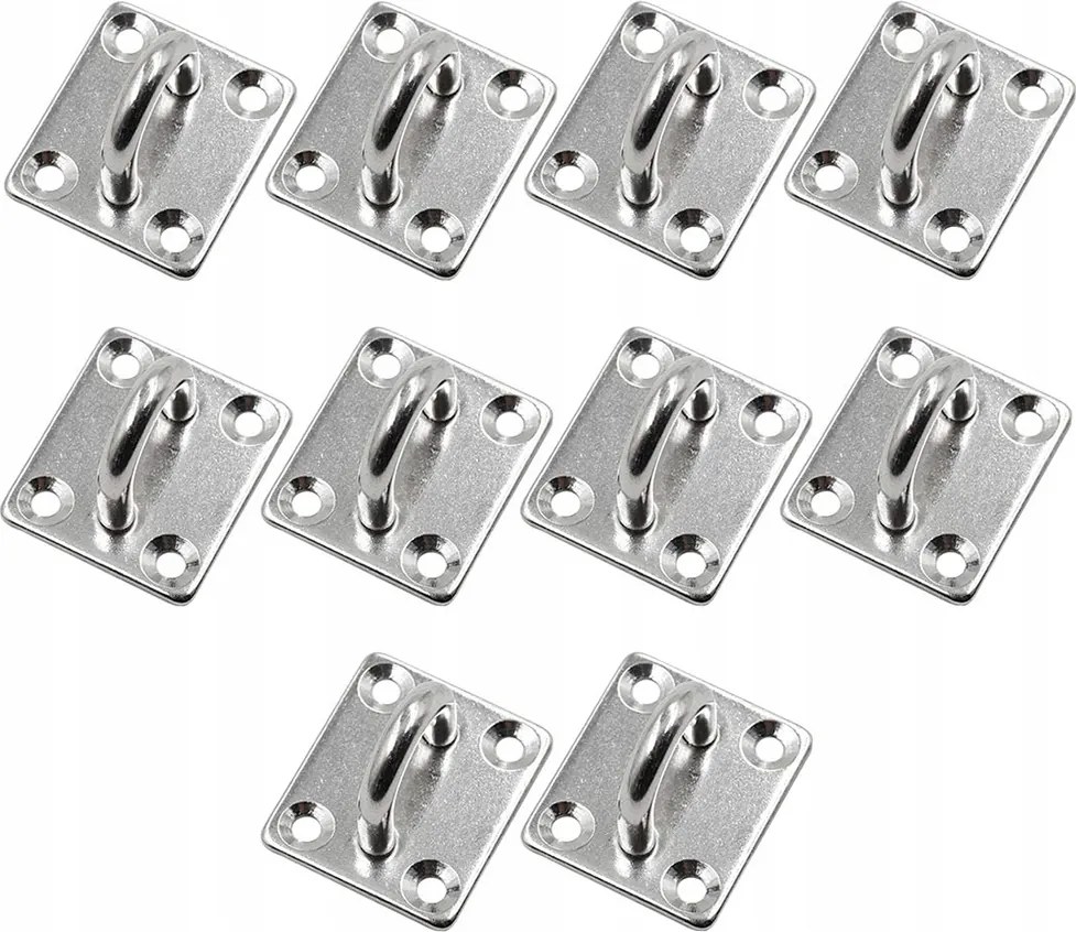 10x szemes sárvédő szemes mennyezeti kampó rozsdamentes acél 35*30mm