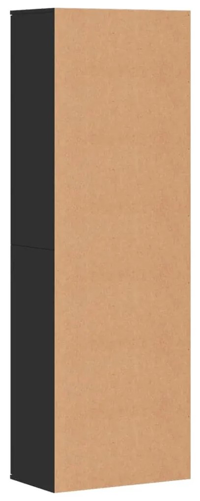 fekete szerelt fa magasszekrény 60 x 35 x 180 cm