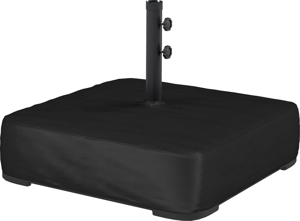 Outsunny napernyőtalp huzattal, hordozható, 80 kg-ig tölthető, masszív állvány karos és kültéri napernyőkhöz, Ø48 mm, fekete | Aosom