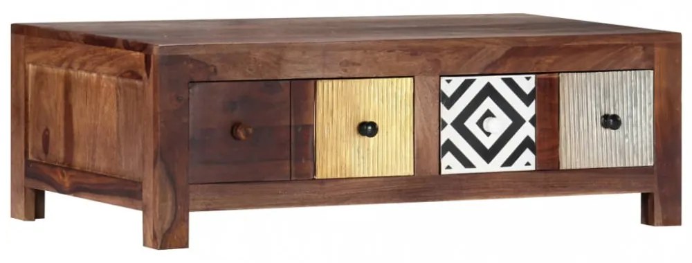 tömör akácfából dohányzóasztal 90 x 50 x 30 cm