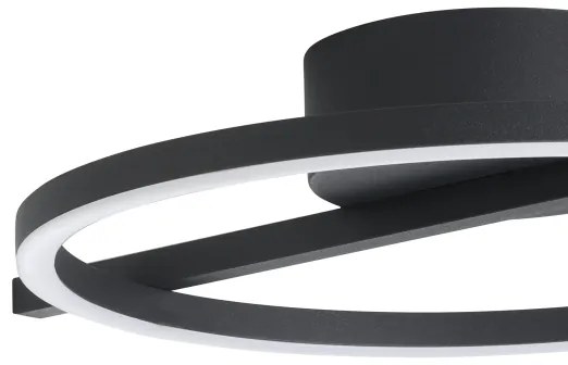 Eglo 901113 - LED Dimmelhető mennyezeti lámpa AMANDOLO LED/17W/230V fekete + + távirányító