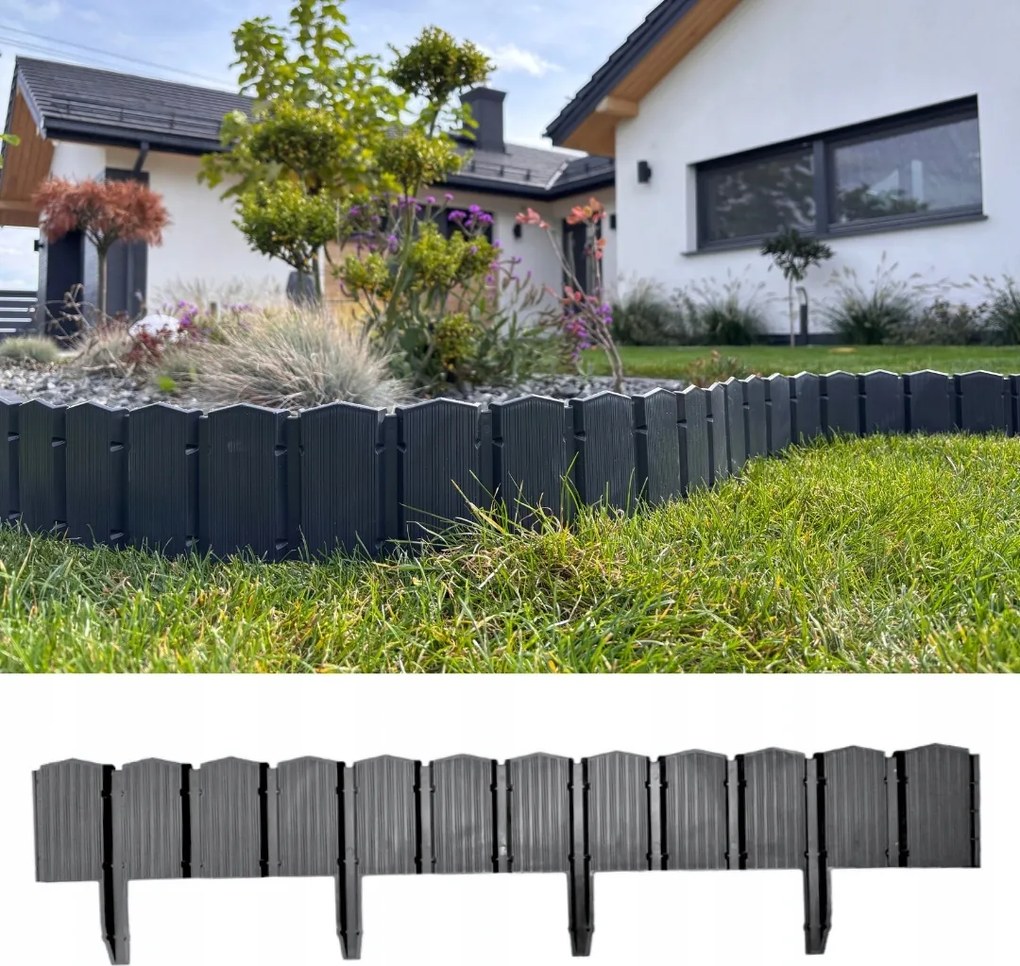 Kerti gyepszőnyeg Stella Green 10 cm antracit 0,785mb