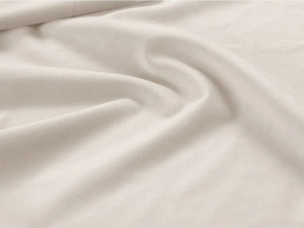 Krémszínű kárpitozott ágyneműtartós egyszemélyes ágy ágyráccsal 90x200 cm Jodie – Micadoni