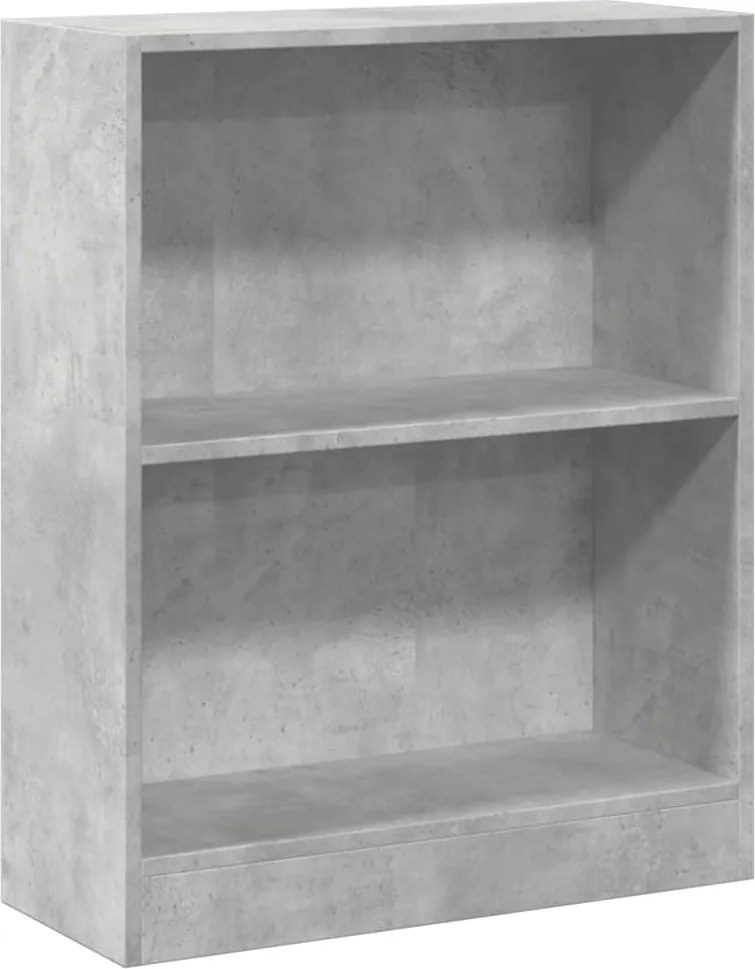 vidaXL betonszürke szerelt fa könyvespolc 60 x 24 x 76 cm