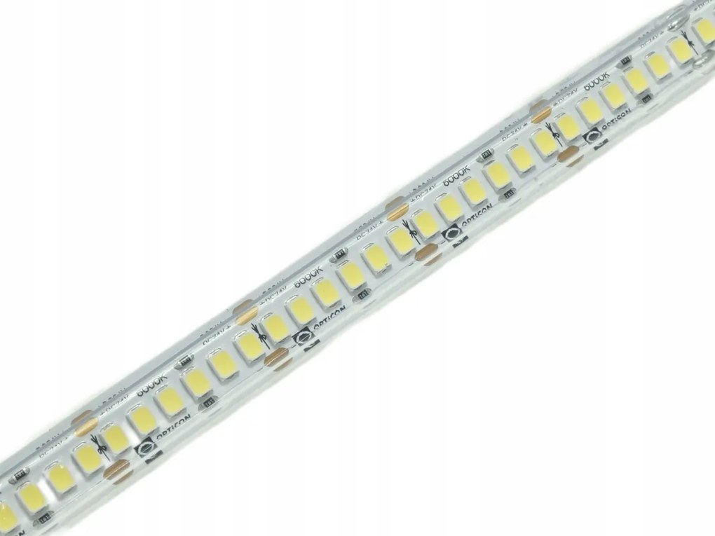 Led Szalag 24V DC 19,2W /m 1200 Smd 2835 IP68 12mm Fehér Hideg 6000K Opticon